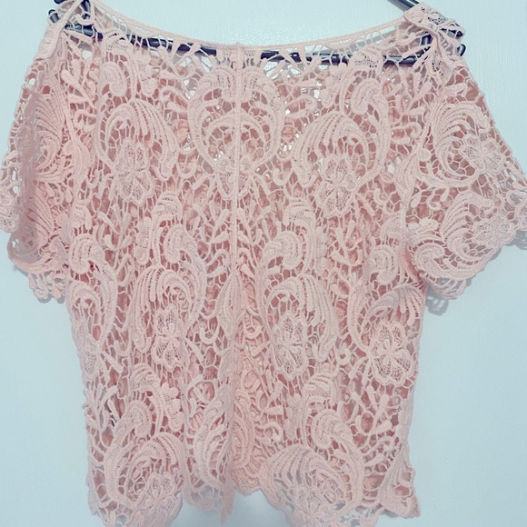 Light Pink Lace Top - Picture 2 of 4